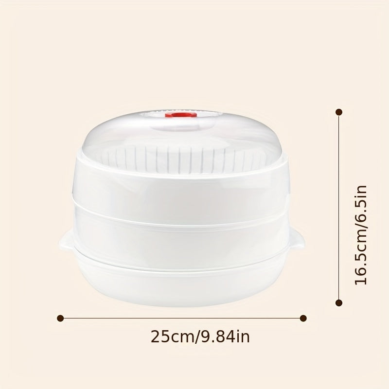 1pc Microwave Steamer Plastic Cooker For Kitchen Gadgets