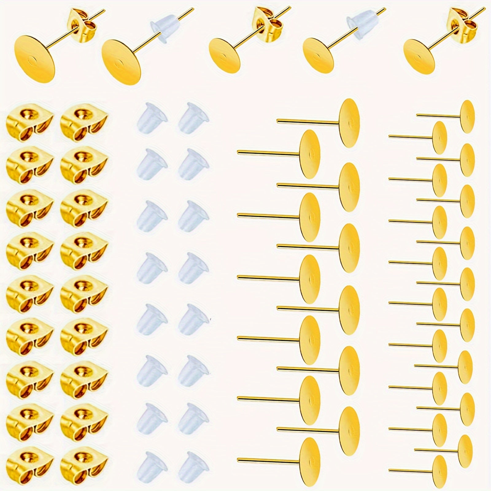450PCS Stainless Steel Earring Posts for DIY Jewelry Making