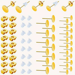 450PCS Stainless Steel Earring Posts for DIY Jewelry Making