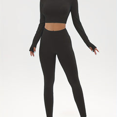 2pcs Yoga Set Quick Drying Top & Butt Lifting Leggings Women's Activewear
