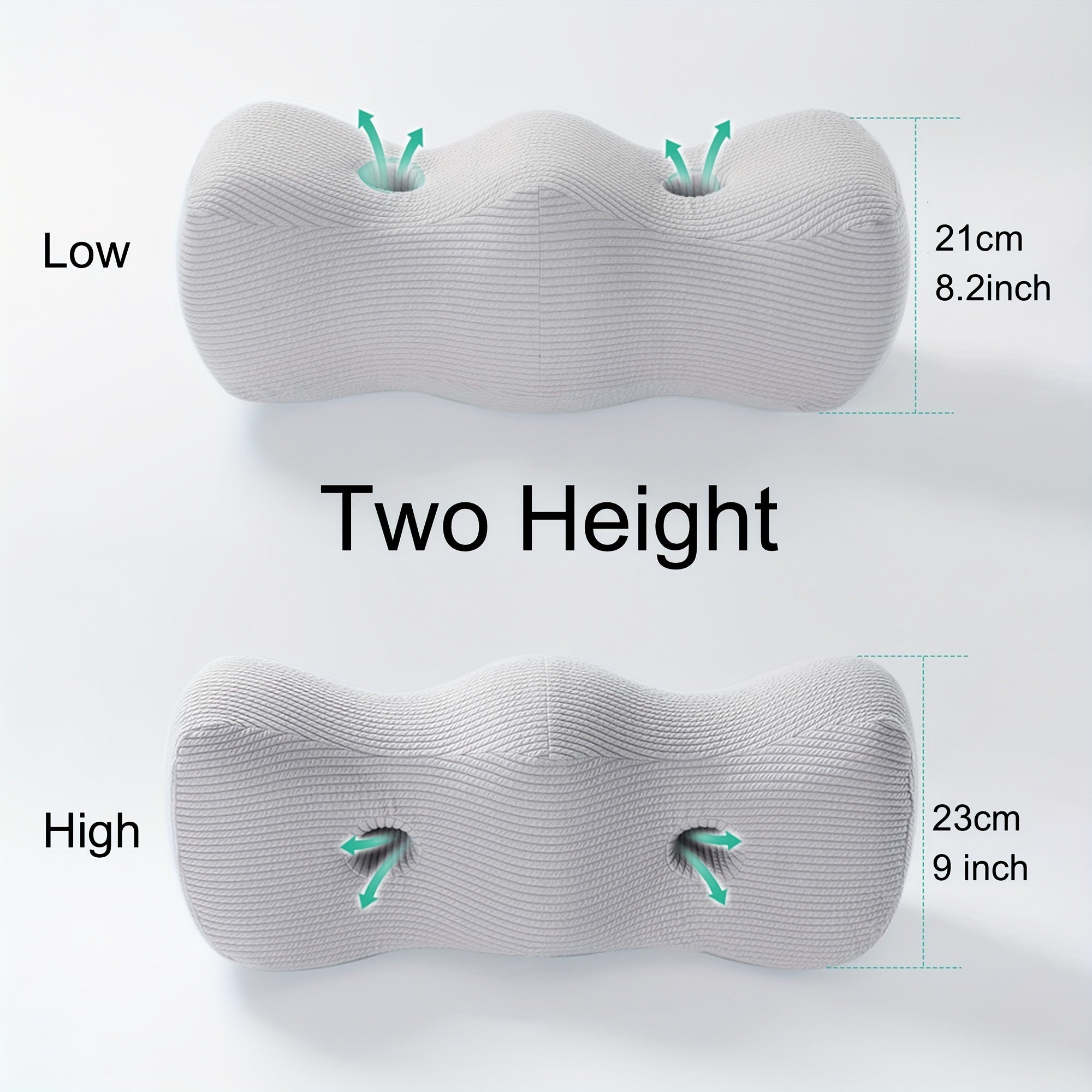 Memory Foam Leg Elevation Pillow Removable Cover Lumbar Support Maternity Aid