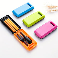 Portable Eco-Friendly Cutlery Set with Box - Travel Camping Utensils