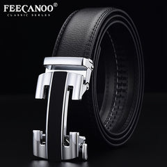 Men's Automatic Buckle Leather Belt Casual All match Pants Belt
