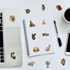 103pcs Vintage Palace Stickers Scrapbook Laptop Bumper Skateboard Water Bottle C