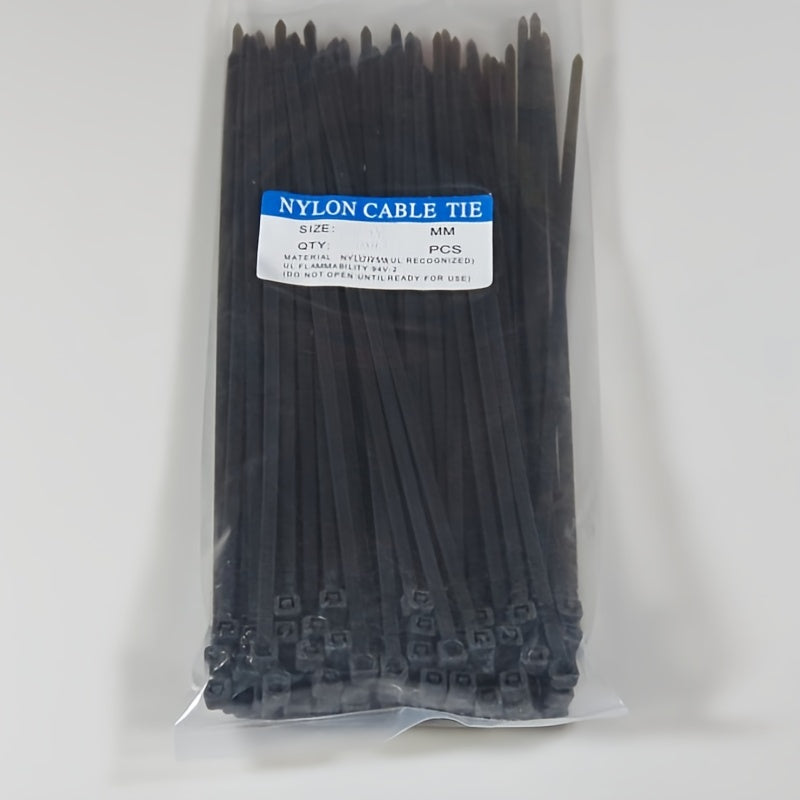 100pcs Self-locking Nylon Cable Ties Home Storage Building Bundle