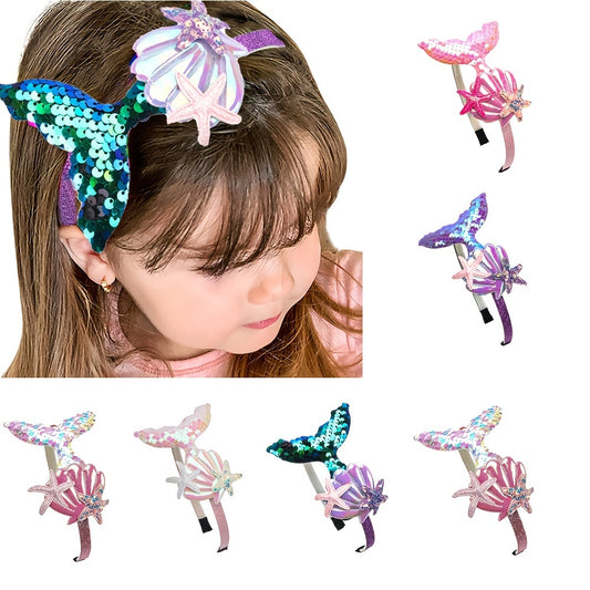 Girls Sequin Mermaid Headband Hair Accessories