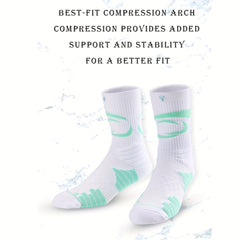 Breathable Mid calf Basketball Socks For Outdoor Running
