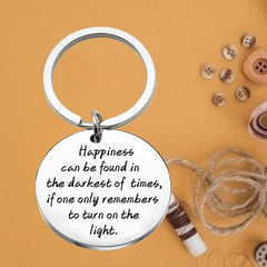 Cheerful Saying Key Chain Stainless Steel Kaychain Perfect Halloween Gift