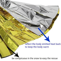 2pcs Emergency Blanket Outdoor First Aid Military Rescue Kit