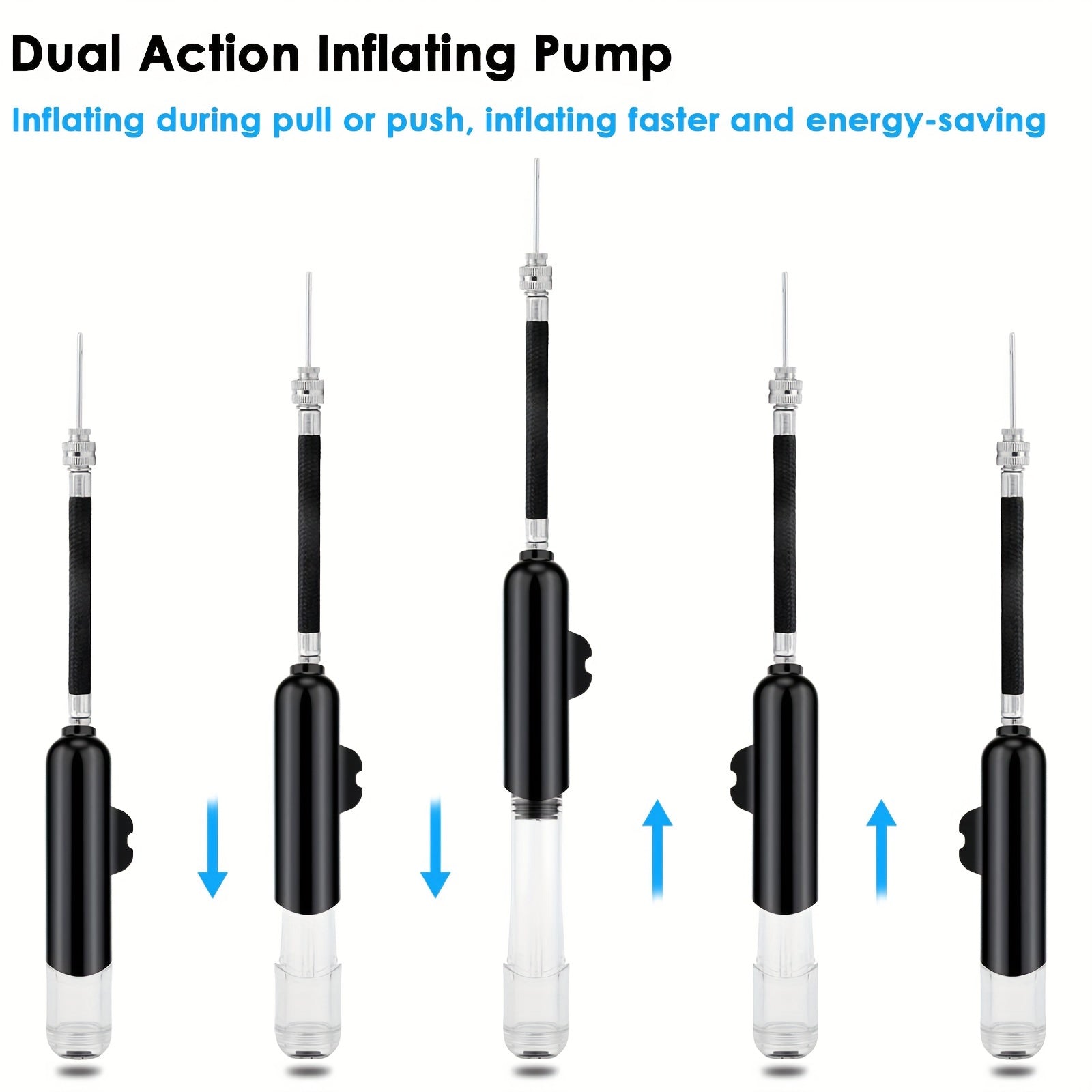 Dual Action Ball Pump for Sports Balls Bikes & Balloons