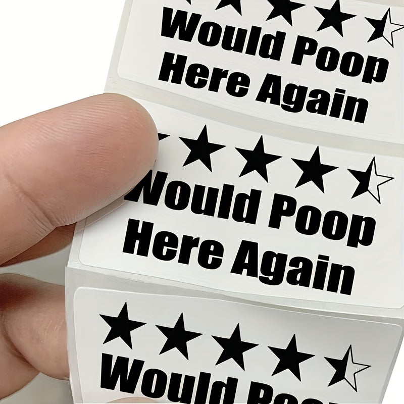 10pcs Would Poop Here Again Prank Stickers