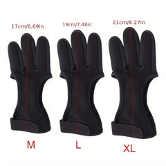 1pc Archery Three finger Gloves Hand Guard Protector Glove