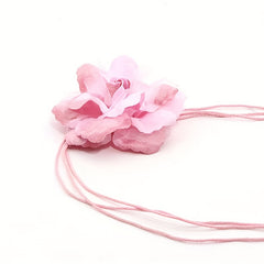Chiffon Tie Dye Flower Sash Belt Leaf Pendant Tassel Bowknot Tied Belt