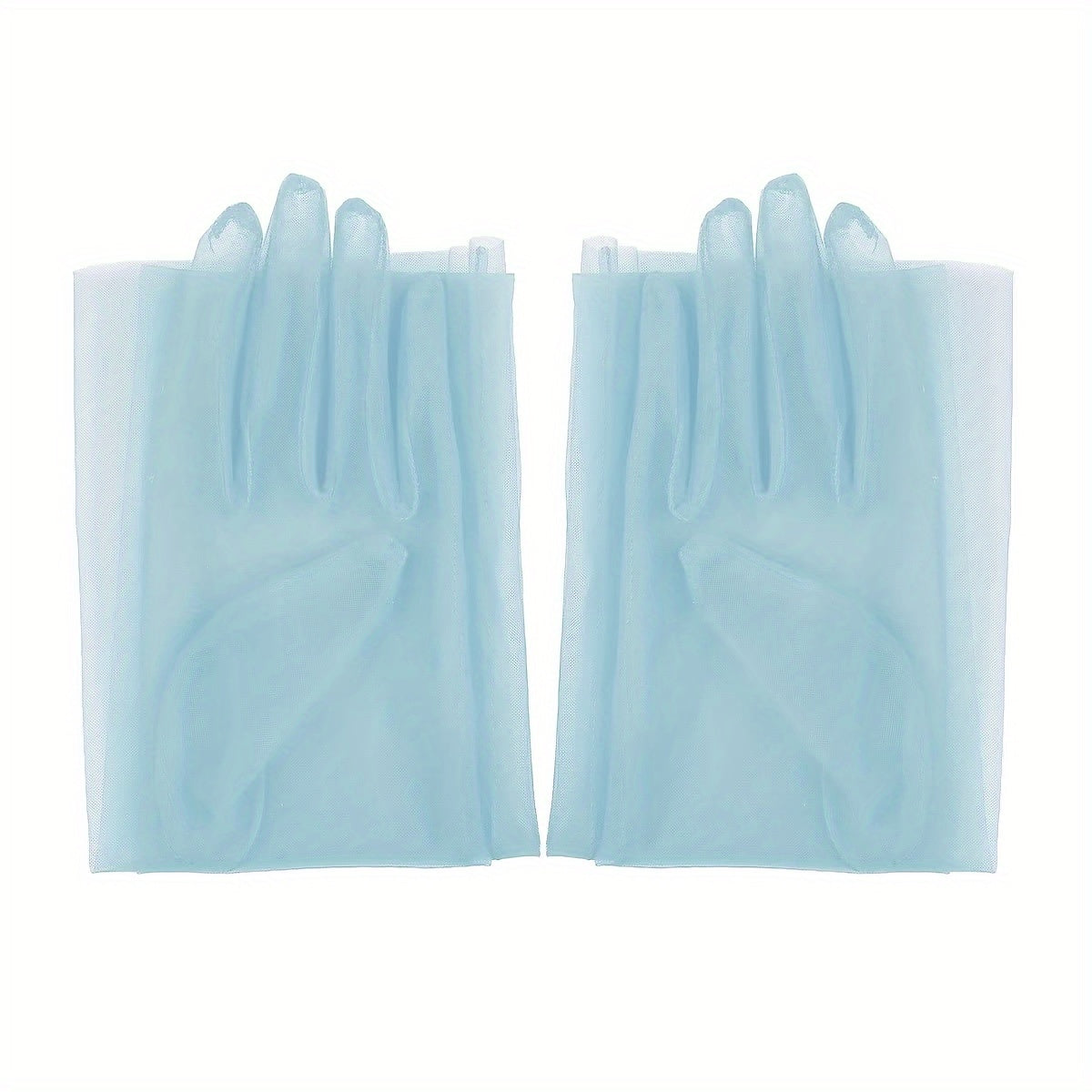 Evening Party Gloves Stretch Polyester Spandex Mesh Gloves with Transparent Lace
