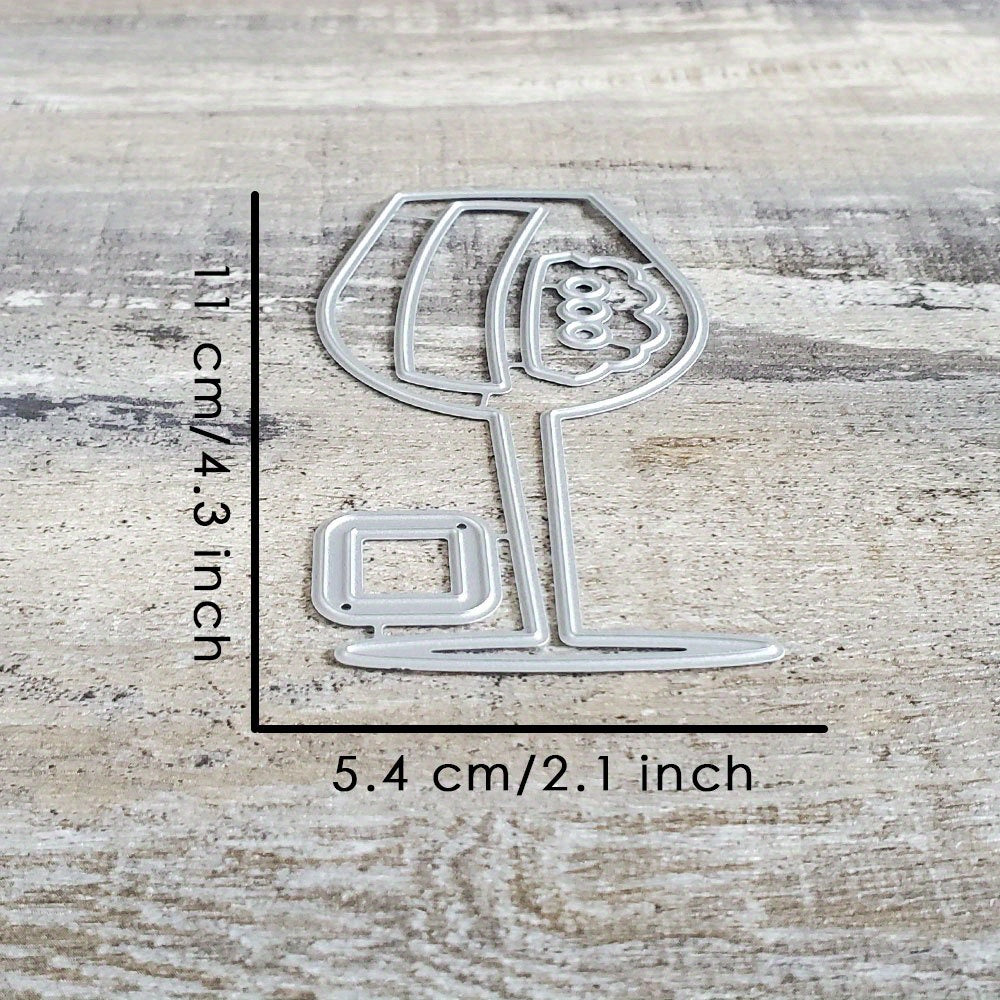 Catlove Christmas Wine Glass Metal Cutting Dies for DIY Crafts