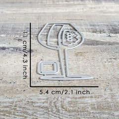 Catlove Christmas Wine Glass Metal Cutting Dies for DIY Crafts