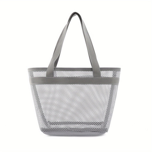Large Capacity Mesh Beach Tote Bag Lightweight PVC Storage Bag