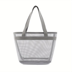 Large Capacity Mesh Beach Tote Bag Lightweight PVC Storage Bag