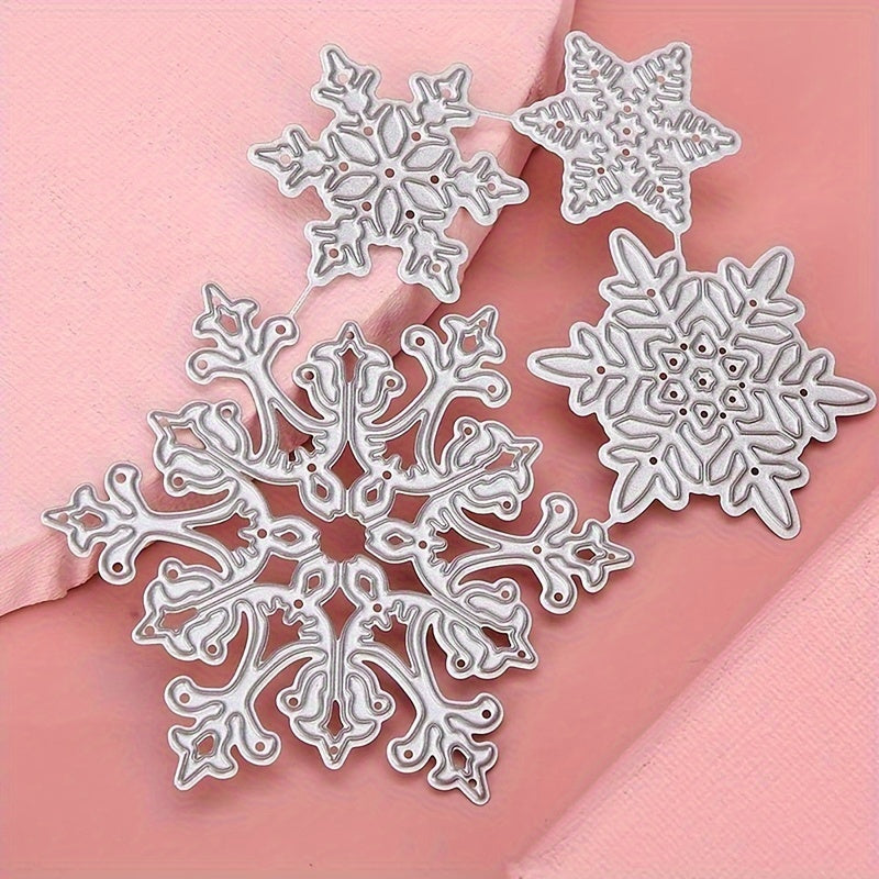 7pcs Snowflake Dies Christmas Die Cuts Winter Holiday Scrapbooking