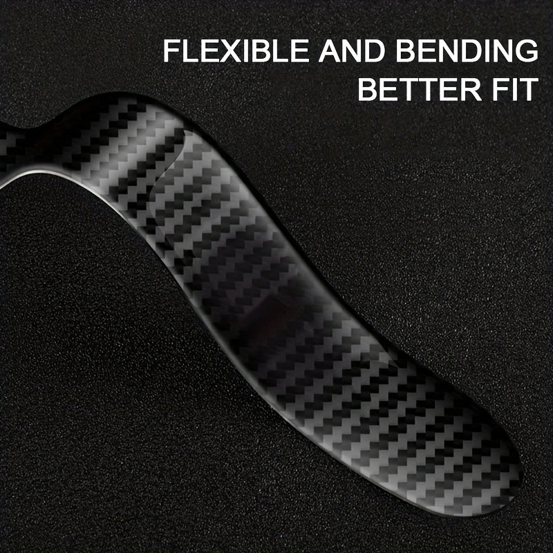 Carbon Fiber Texture Car Door Bowl Protection Stickers Set
