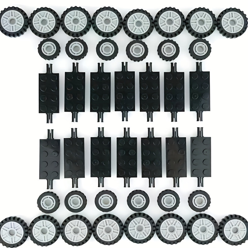 70pcs MOC Building Block Tire Set for DIY Automobile Tire Rim