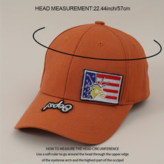 Flag Embroidery Baseball Cap Adjustable Couple Dad Hat