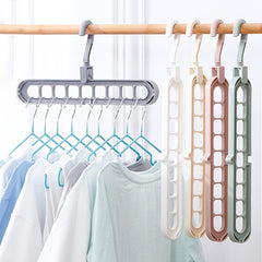 9 Hole Hanging Hanger Organizer for Clothing Stores