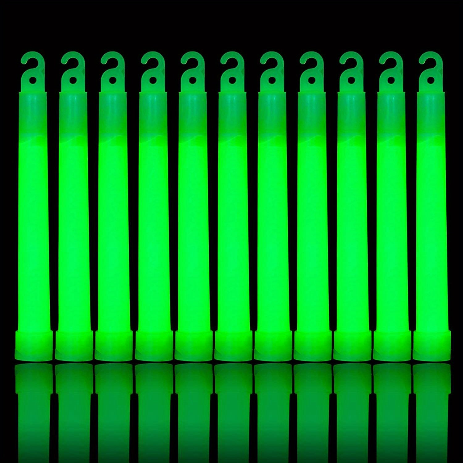 12 Hour Ultra Bright 6 Green Glow Sticks Camping Parties & More
