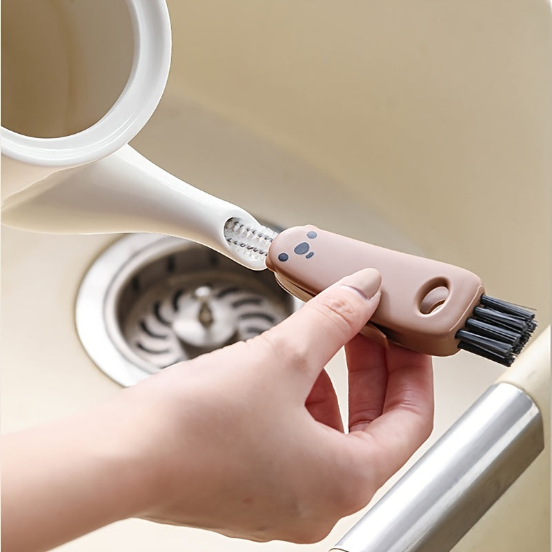 Portable Water Cup Cleaning Brush Mini Bear Cups Washing Brush