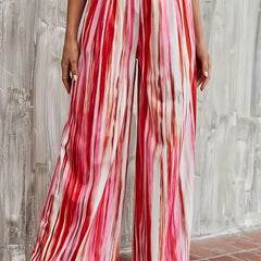  Tie Dye Wide Leg Stretch Trousers