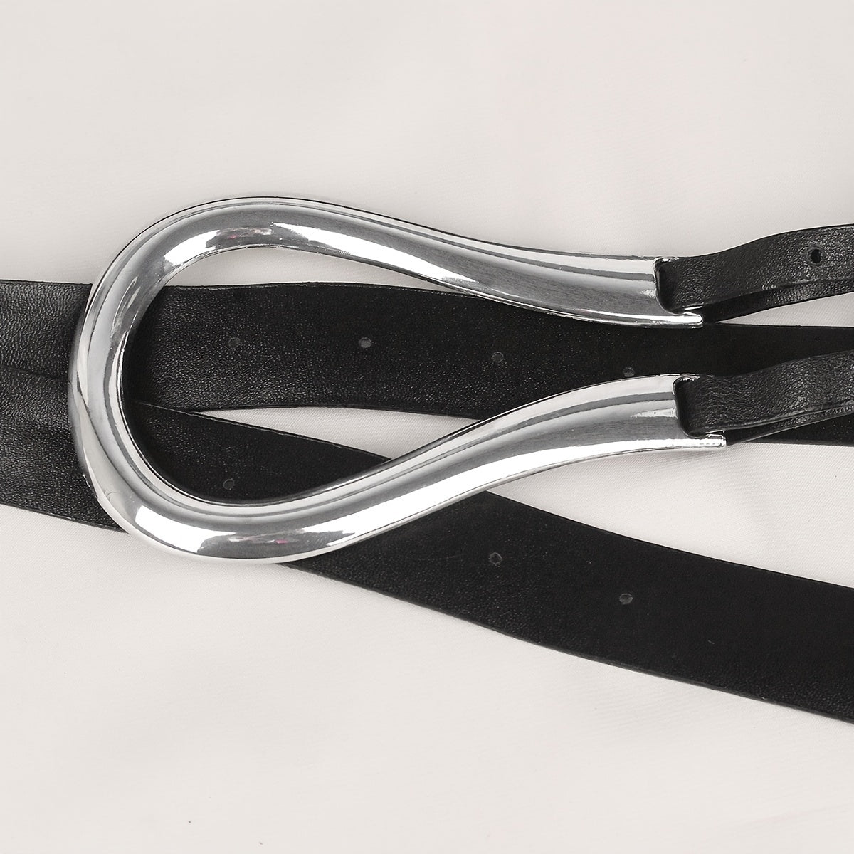Women's Double Strap PU Leather Waist Belt
