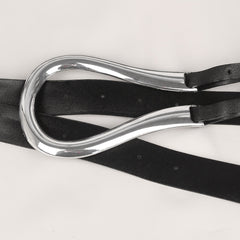 Women's Double Strap PU Leather Waist Belt