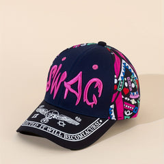 Hip Hop Graffiti Baseball Cap Y2K Gothic Letter Embroidery Dad Hats Unisex