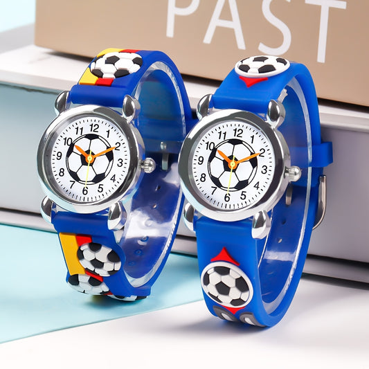 2pcs Boys' Sports Quartz Watches Mixed Casual Student Electronic Wristwatch
