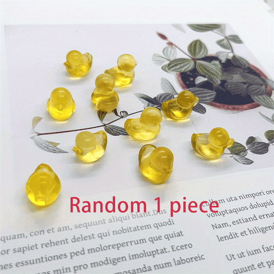 Yellow Fluorite Duck Carving Healing Crystal Natural Stone