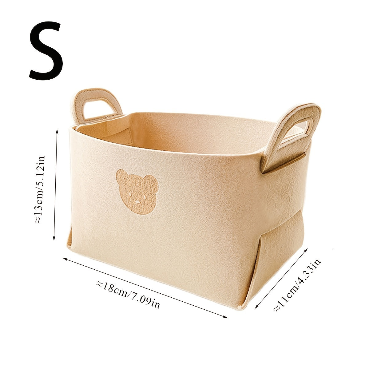 3pcs Felt Storage Baskets for Snacks Toys Books Clothes