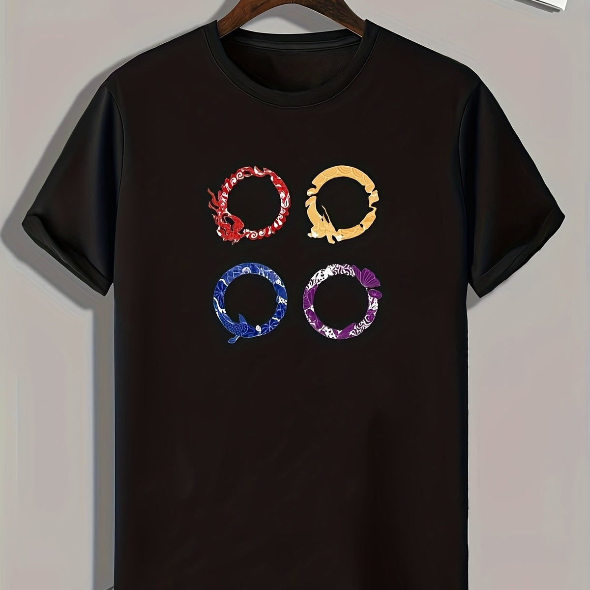 Colorful Circles Graphic Tee for Men