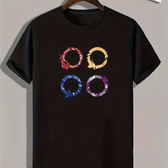 Colorful Circles Graphic Tee for Men