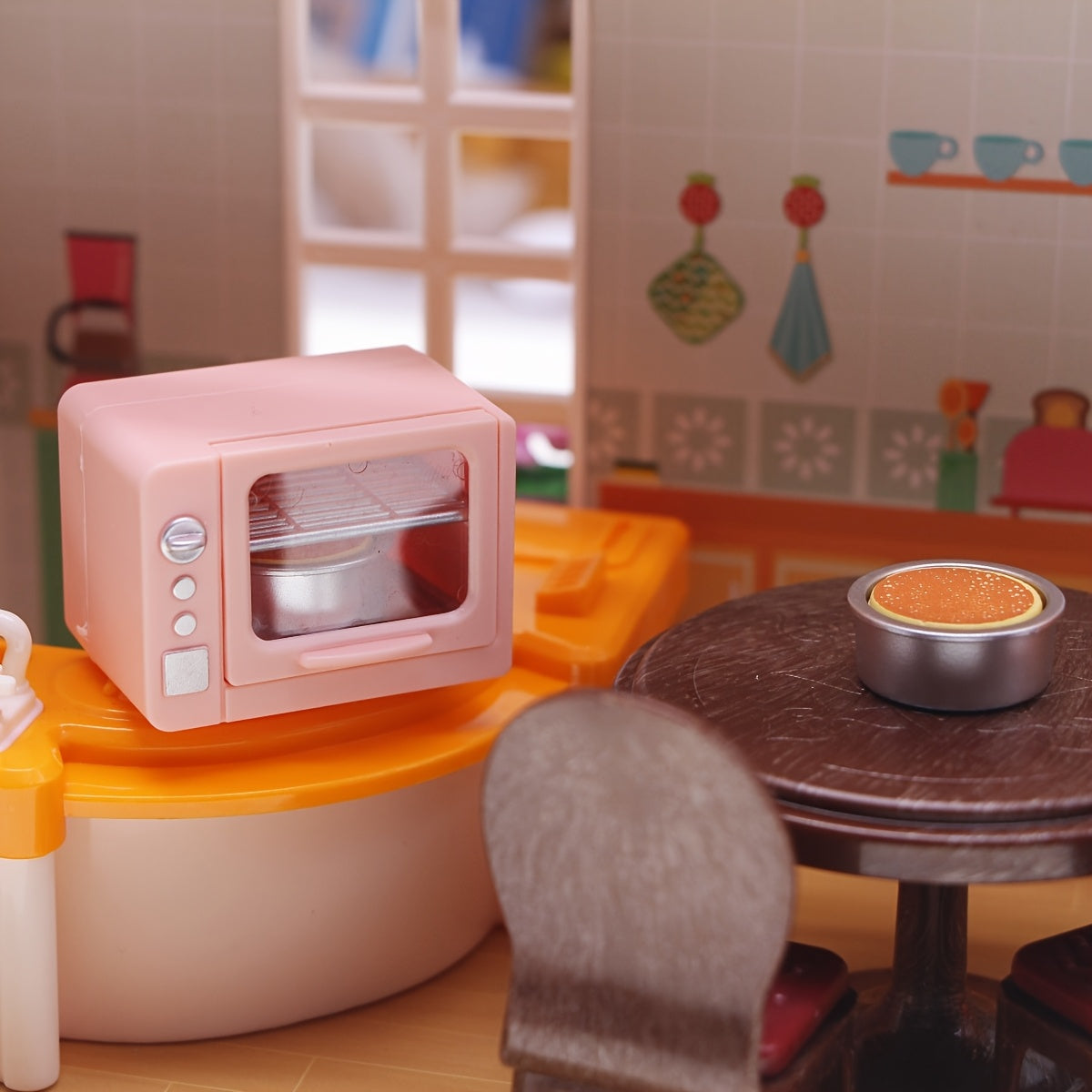 Dollhouse Pink Chiffon Cake Oven Model