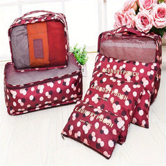 6pcs Travel Storage Bag Sets Underwear Luggage Bag Travel Clothing Storage Bags