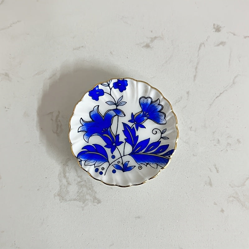 Chinese Style Ceramic Saucer for Dollhouse Decoration