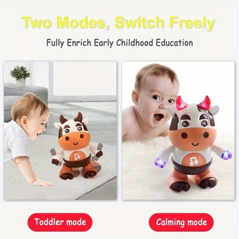 Kids' LED Cow Toy with Music & Lights Interactive Educational Animal Plaything