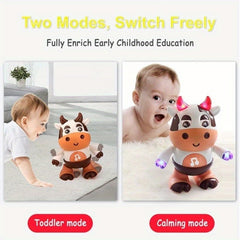 Kids' LED Cow Toy with Music & Lights Interactive Educational Animal Plaything