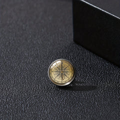 Compass Time Gem Buckle Shirt Suit Accessories