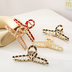 Metal Chain Hair Claw Clips Golden Non Slip Strong Grip Jaw Clip Thick Hair