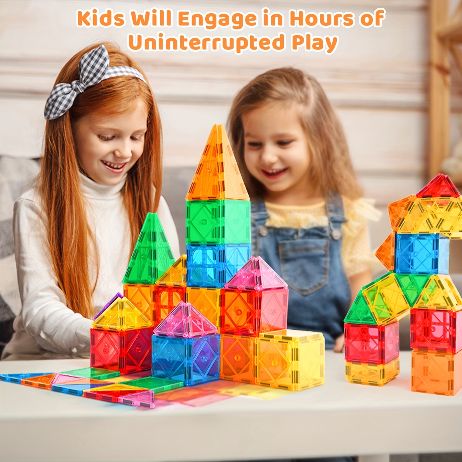 61pcs Magnetic Building Blocks Set for 3 Year Old Kids