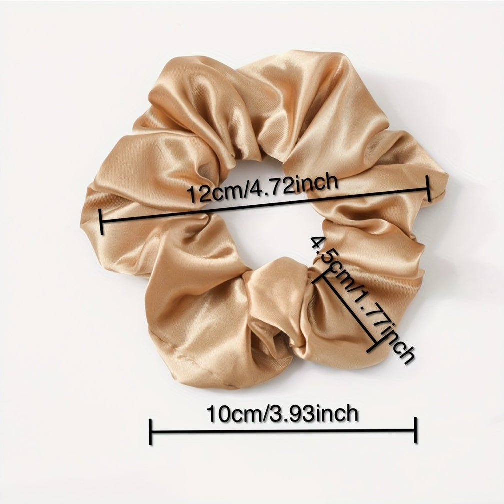 Satin Fabric Large Scrunchie Hair Rope Hair Accessories Set