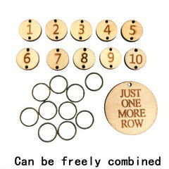 Wooden Stitch Markers Chain 1-10 Crochet Stitch Marker Locking Stitch