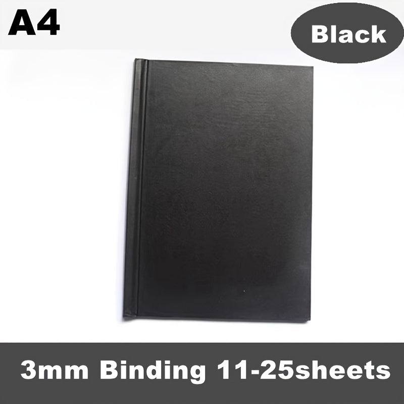 1pc Red PU Diary Cover A4 Size Thermal Binding 11 145sheets