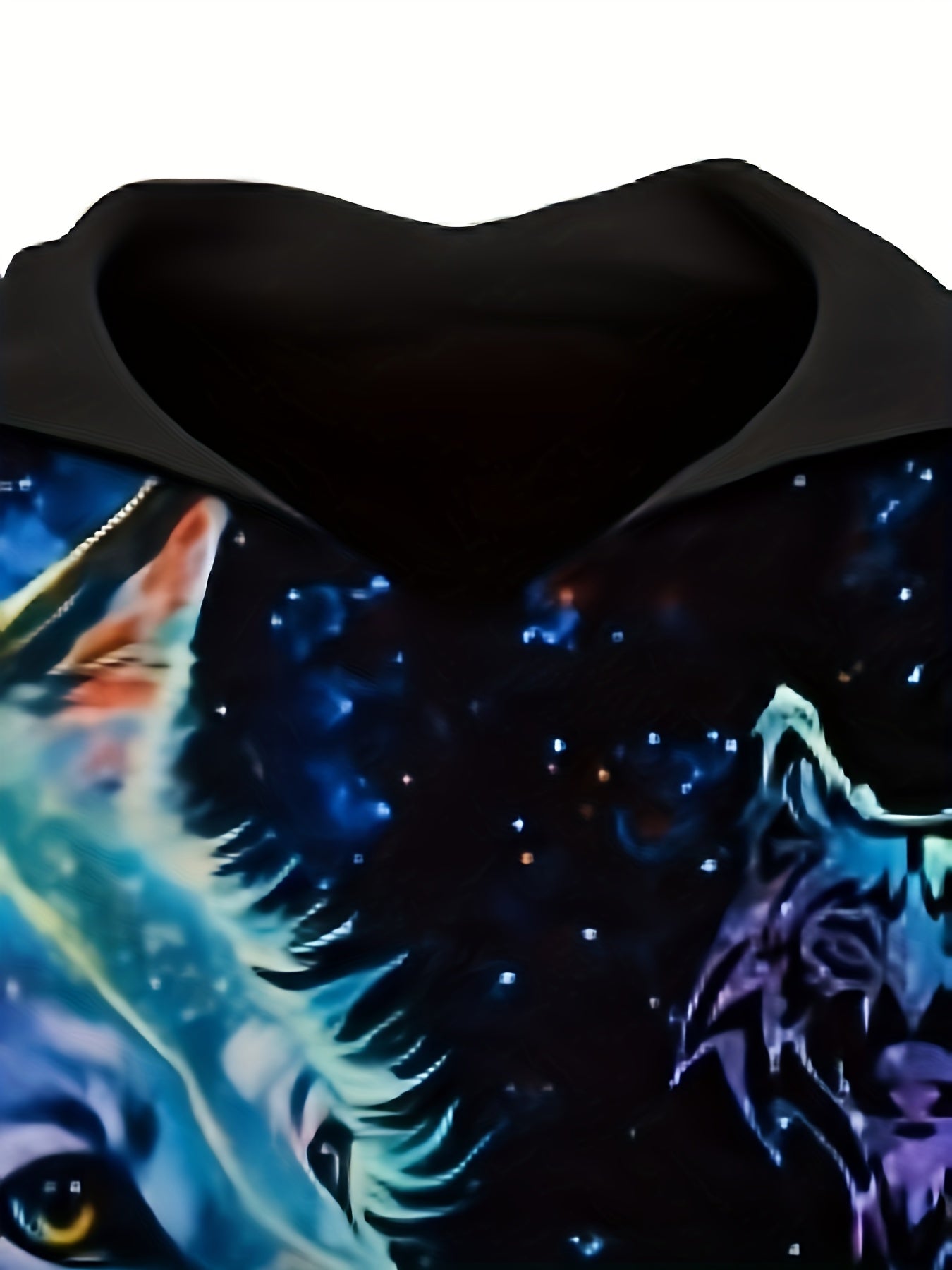 Wolf 3D Print Hoodie for Men Loose Hooded Pullover